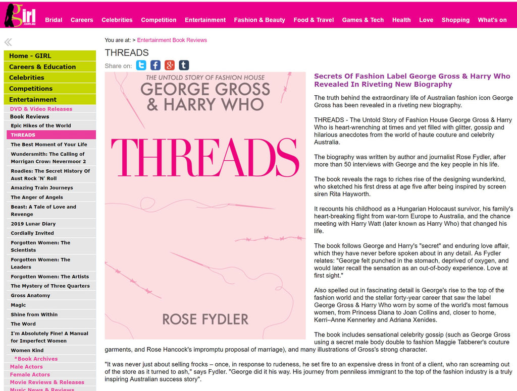 Girl.com.au interviews Rose Fydler about Threads